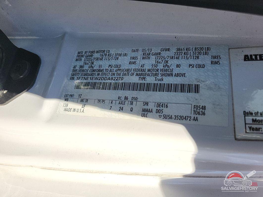 1FTNE1EW2DDA92270 2013 FORD E-150 photo no. 8
