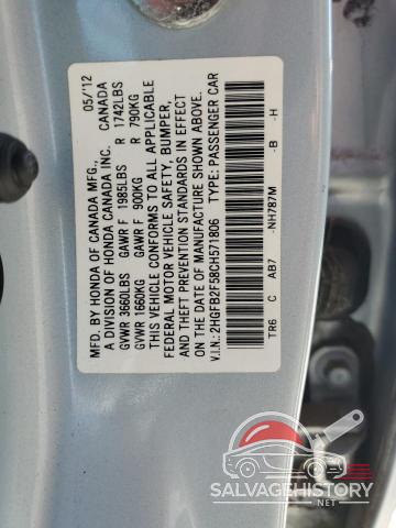 2HGFB2F58CH571806 2012 HONDA CIVIC photo no. 13