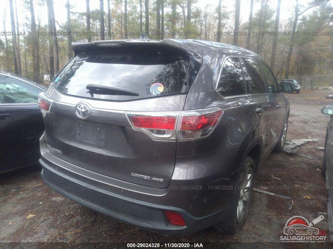 5TDDKRFH7ES058799 2014 TOYOTA HIGHLANDER photo no. 4