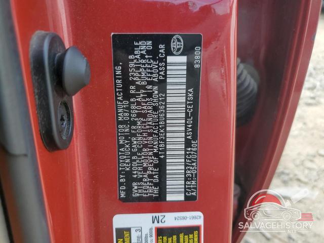 4T1BF3EK1BU636212 2011 TOYOTA CAMRY photo no. 12
