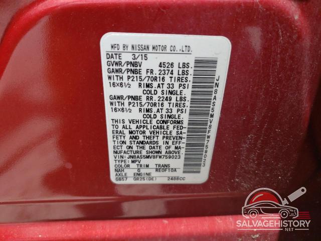 JN8AS5MV8FW759023 2015 NISSAN ROGUE photo no. 13