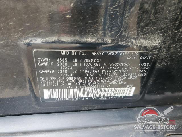 4S4BRCCC6E3314551 2014 SUBARU OUTBACK photo no. 12