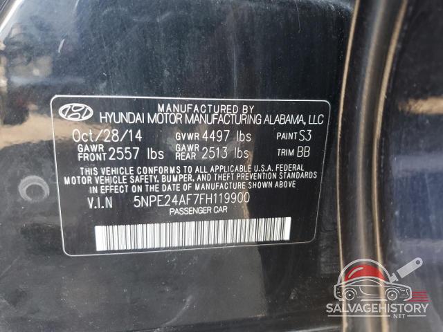 5NPE24AF7FH119900 2015 HYUNDAI SONATA photo no. 12