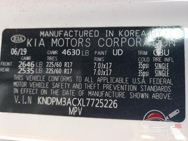 KNDPM3ACXL7725226 2020 KIA SPORTAGE photo no. 13