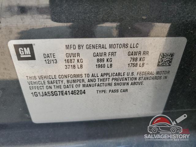 1G1JA5SG7E4146204 2014 CHEVROLET SONIC photo no. 12
