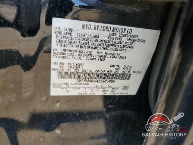 1MEHM40W48G625909 2008 MERCURY SABLE photo no. 12