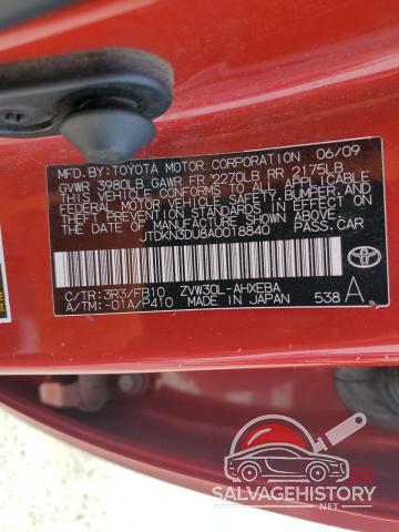 JTDKN3DU8A0018840 2010 TOYOTA PRIUS photo no. 12