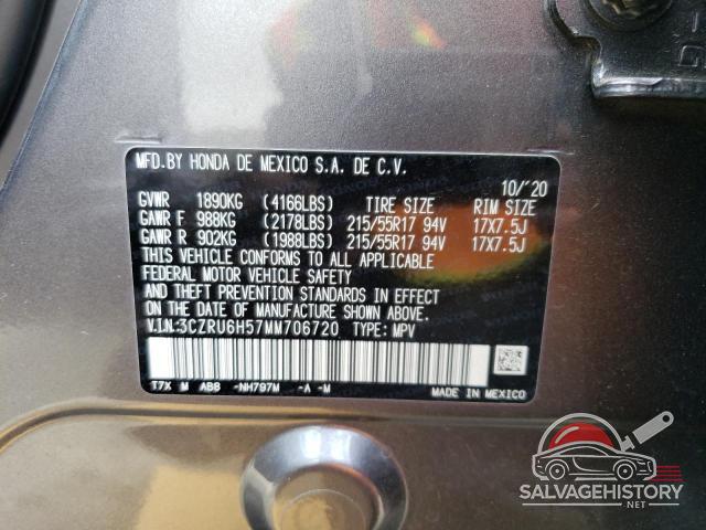 3CZRU6H57MM706720 2021 HONDA HR-V photo no. 13