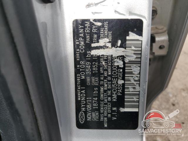 KMHCU5AE1CU033316 2012 HYUNDAI ACCENT photo no. 12