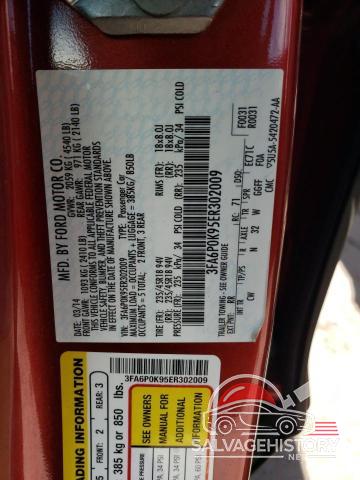 3FA6P0K95ER302009 2014 FORD FUSION photo no. 12