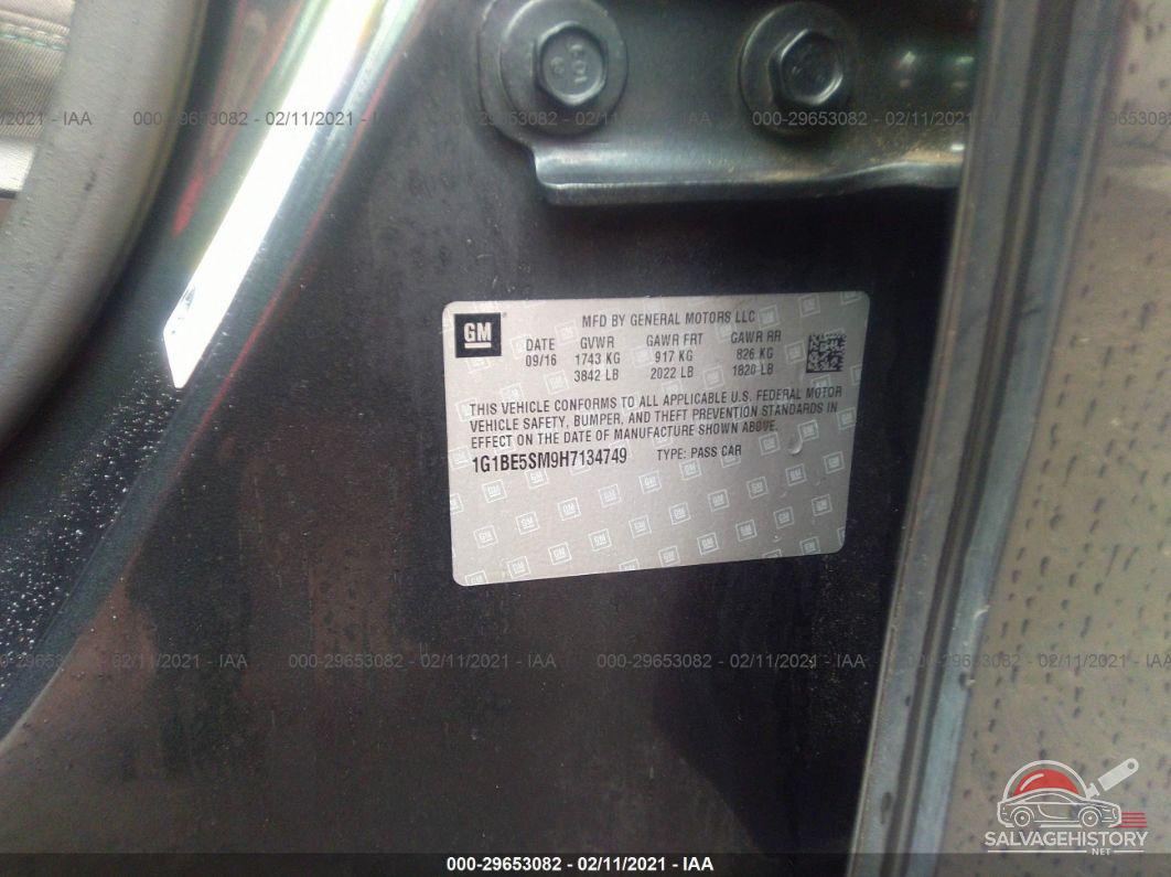 1G1BE5SM9H7134749 2017 CHEVROLET CRUZE photo no. 9