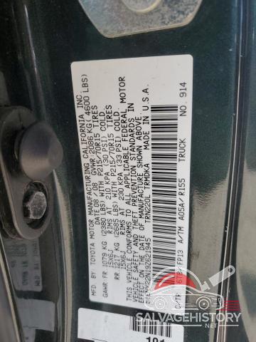 5TENX22N19Z621945 2009 TOYOTA All Models photo no. 12