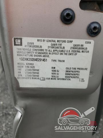 1GCHK29284E291451 2004 CHEVROLET ALL Models photo no. 13