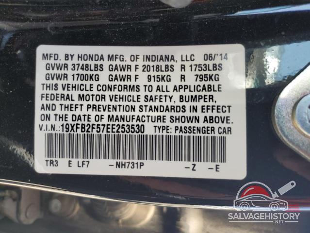 19XFB2F57EE253530 2014 HONDA CIVIC photo no. 13
