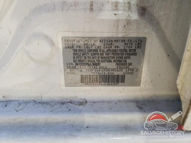 3N1CE2CP6JL366037 2018 NISSAN VERSA photo no. 12