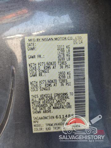 5N1AA0NC5EN611488 2014 NISSAN ARMADA photo no. 14