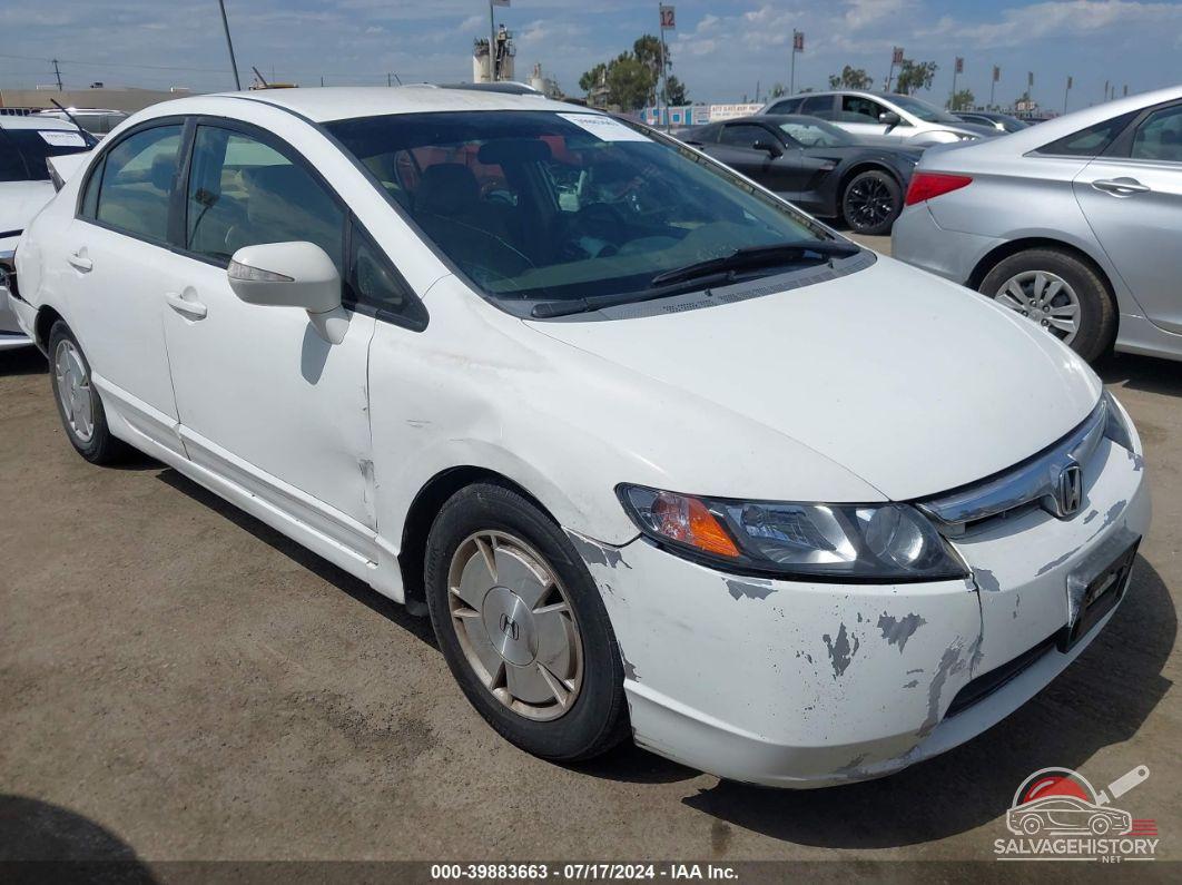 JHMFA36287S017434 2007 HONDA CIVIC HYBRID photo no. 3