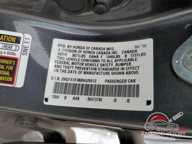 2HGFA1F38BH520512 2011 HONDA CIVIC photo no. 12