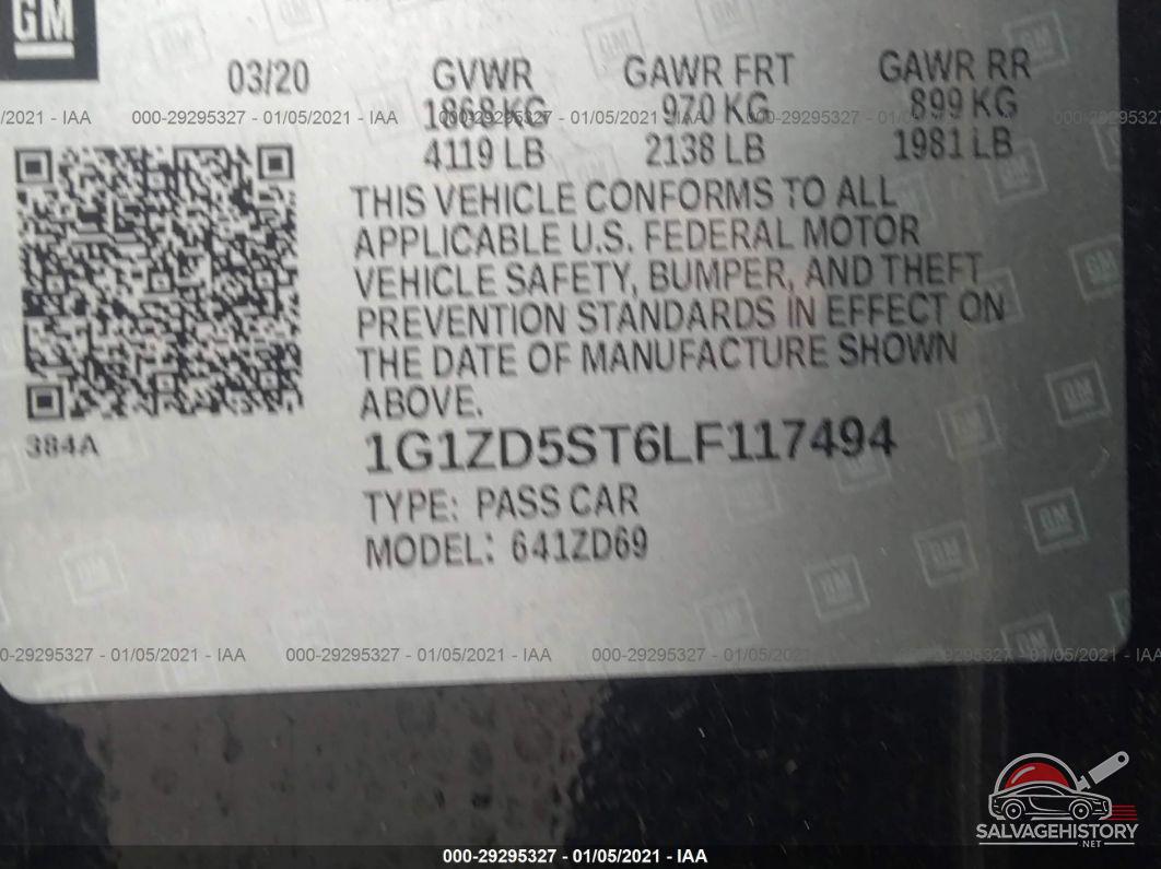 1G1ZD5ST6LF117494 2020 CHEVROLET MALIBU photo no. 9