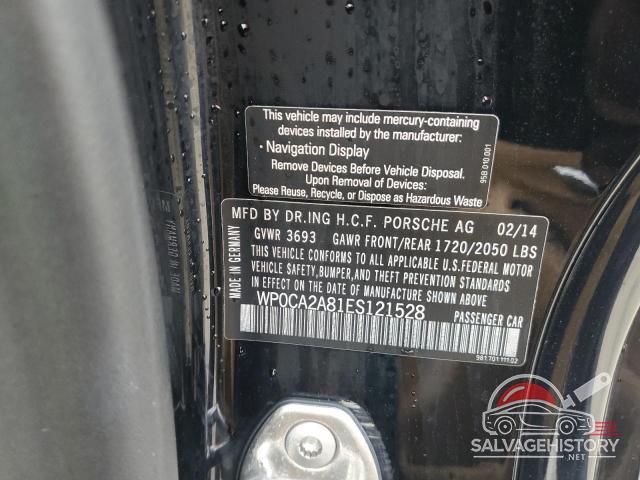 WP0CA2A81ES121528 2014 PORSCHE BOXSTER photo no. 13