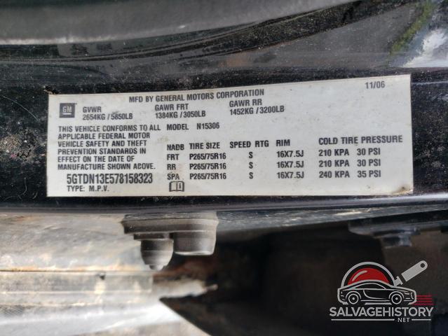5GTDN13E578158323 2007 HUMMER H3 photo no. 13