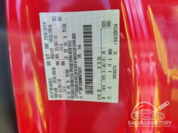 1FTMF1CB8MKE70211 2021 FORD F-150 photo no. 10
