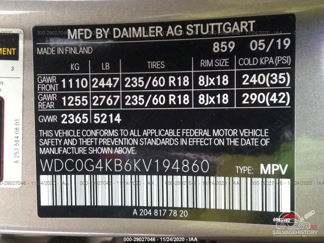 WDC0G4KB6KV194860 2019 MERCEDES-BENZ GLC photo no. 9