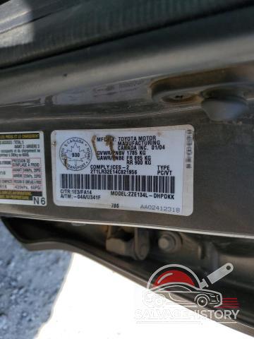 2T1LR32E14C821956 2004 TOYOTA COROLLA photo no. 13