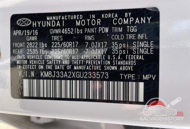 KM8J33A2XGU233573 2016 HYUNDAI TUCSON photo no. 10