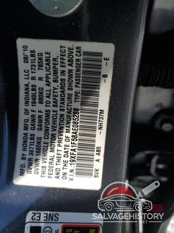 19XFA1F58AE085288 2010 HONDA CIVIC photo no. 12