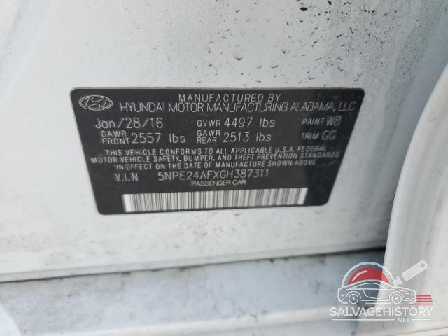 5NPE24AFXGH387311 2016 HYUNDAI SONATA photo no. 12