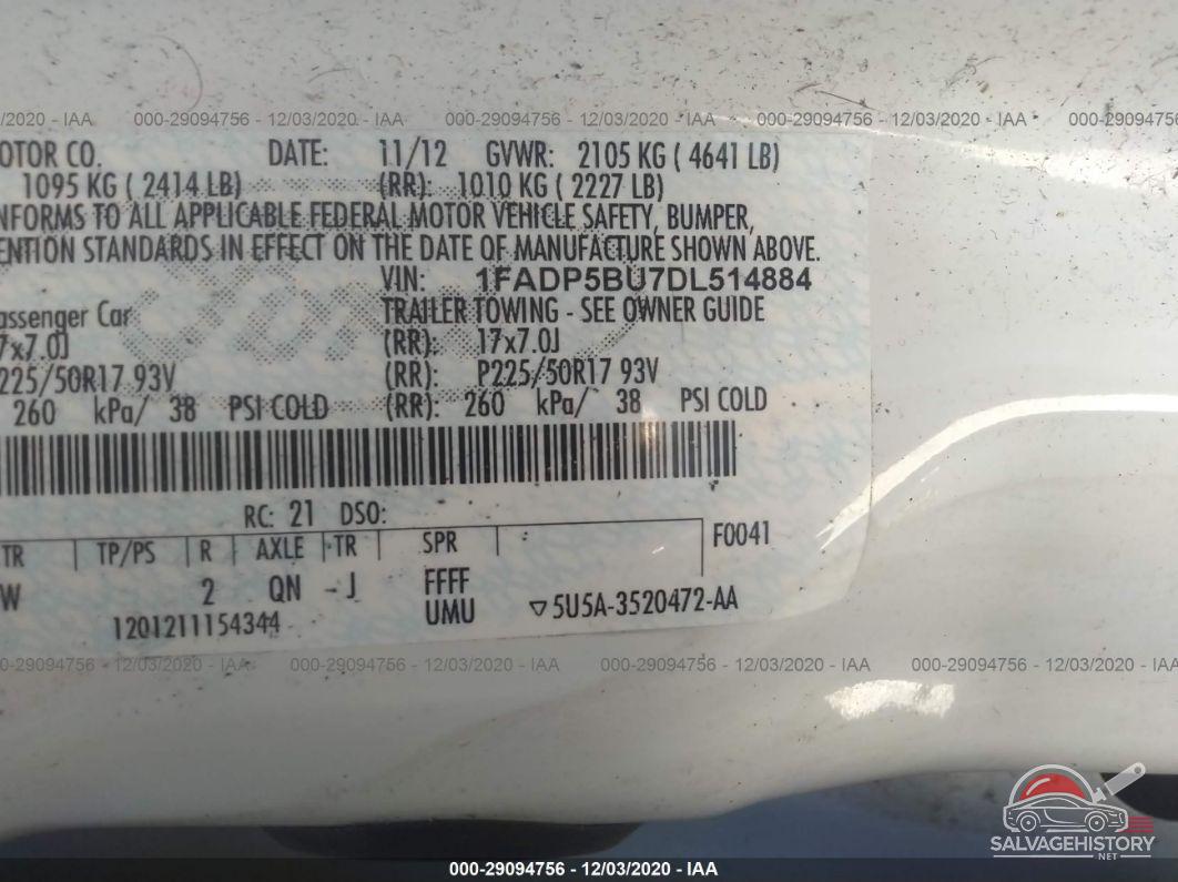 1FADP5BU7DL514884 2013 FORD C-MAX HYBRID photo no. 9