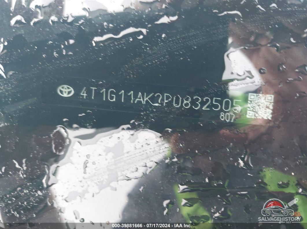 4T1G11AK2PU832505 2023 TOYOTA CAMRY photo no. 9
