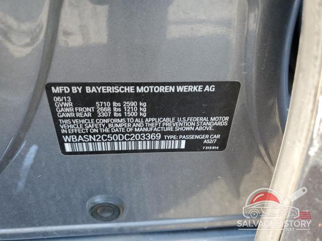 WBASN2C50DC203369 2013 BMW 5 SERIES photo no. 12