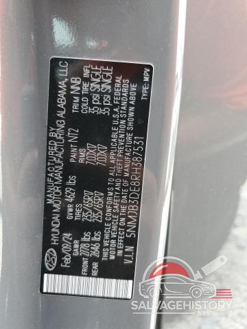5NMJB3DE8RH387531 2024 HYUNDAI TUCSON photo no. 12