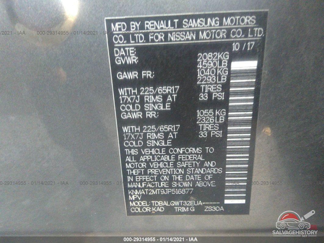 KNMAT2MT9JP516877 2018 NISSAN ROGUE photo no. 9