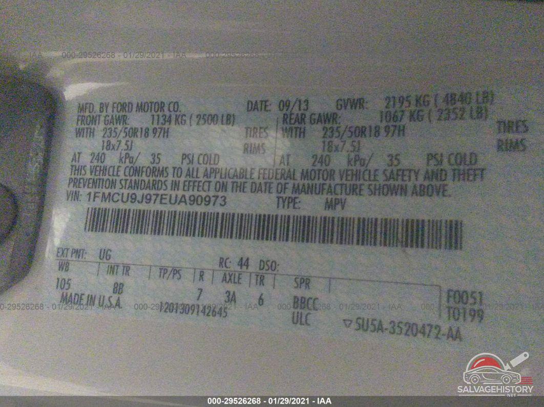 1FMCU9J97EUA90973 2014 FORD ESCAPE photo no. 9