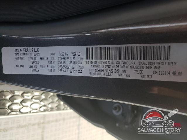 1C6SRFFMXLN201608 2020 RAM 1500 photo no. 12