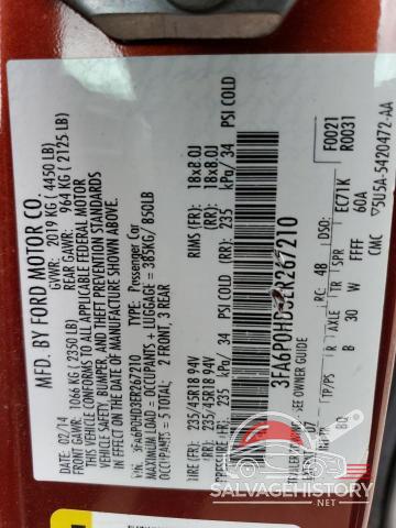 3FA6P0HD3ER267210 2014 FORD FUSION photo no. 12