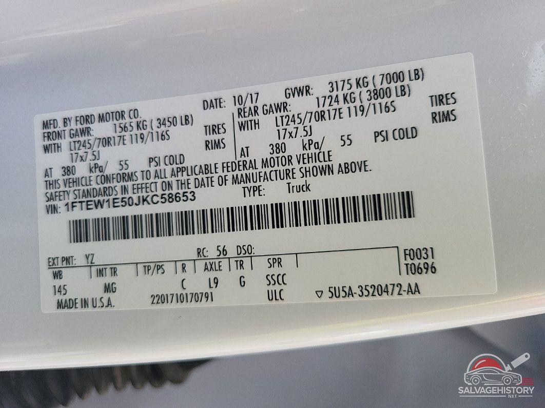 1FTEW1E50JKC58653 2018 FORD F150 photo no. 5