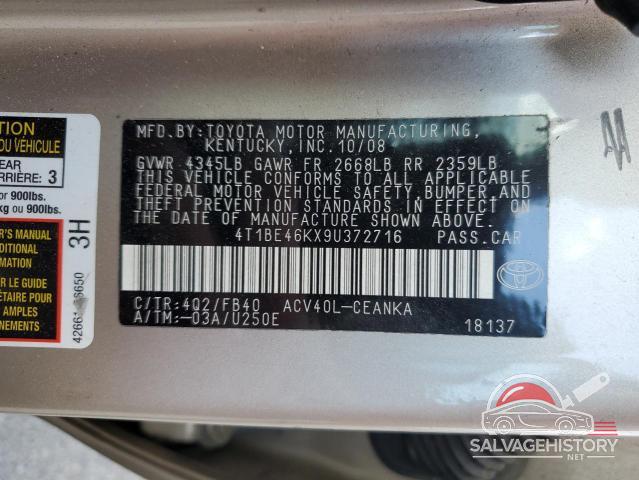 4T1BE46KX9U372716 2009 TOYOTA CAMRY photo no. 13