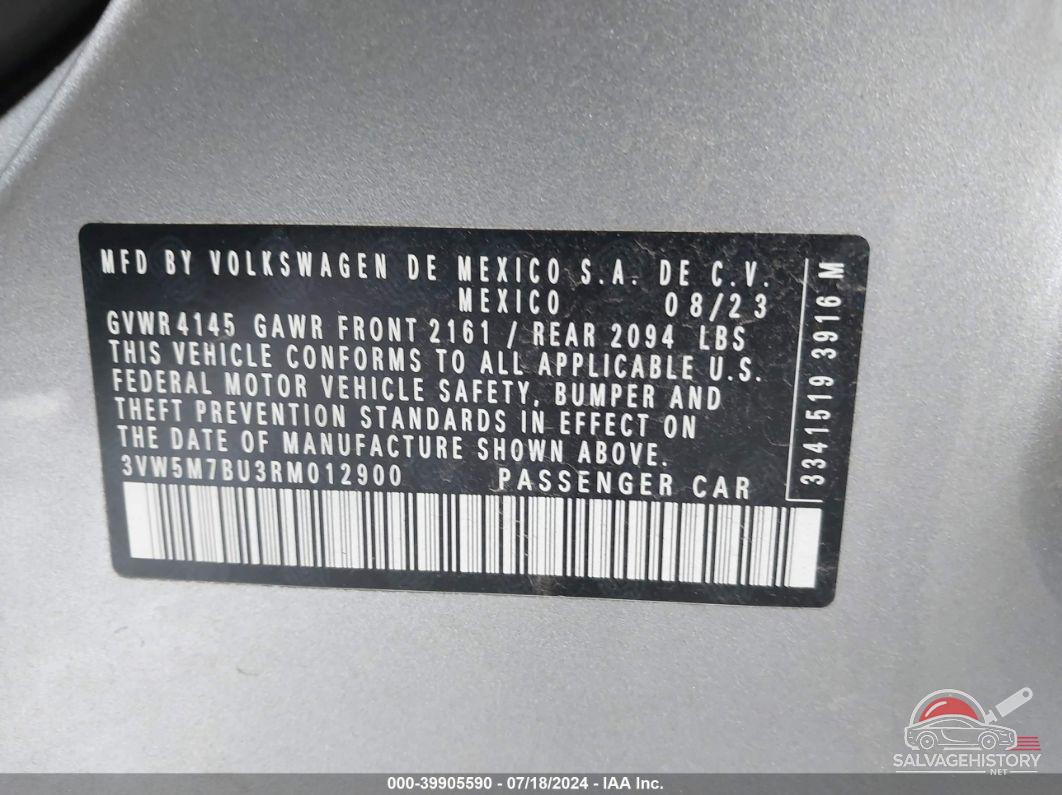 3VW5M7BU3RM012900 2024 VOLKSWAGEN JETTA photo no. 9