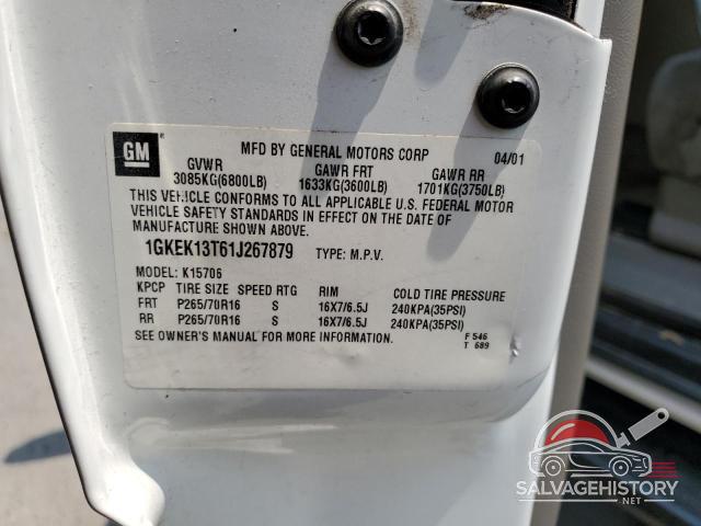 1GKEK13T61J267879 2001 GMC YUKON photo no. 13
