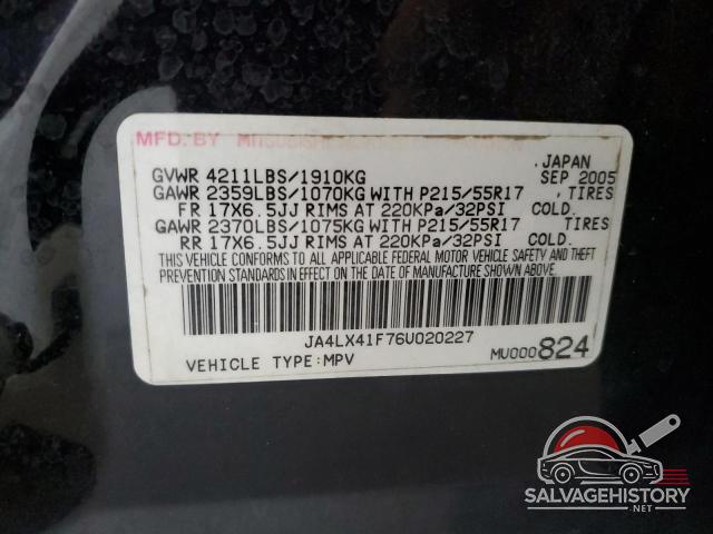 JA4LX41F76U020227 2006 MITSUBISHI OUTLANDER photo no. 13
