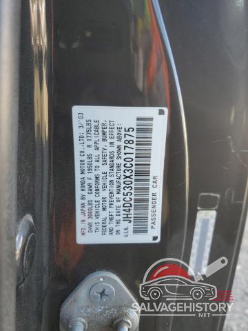JH4DC530X3C017875 2003 ACURA RSX photo no. 12