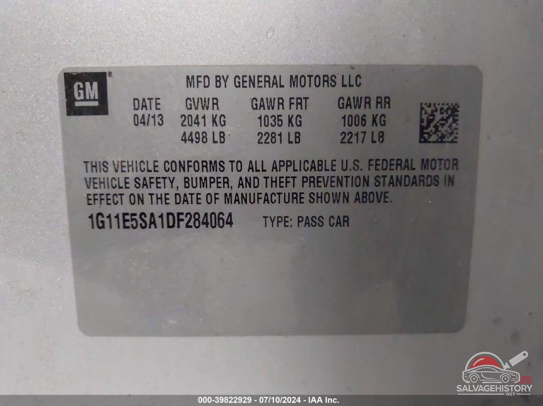 1G11E5SA1DF284064 2013 CHEVROLET MALIBU photo no. 9