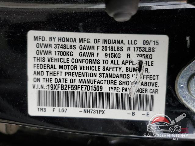 19XFB2F59FE701509 2015 HONDA CIVIC photo no. 12