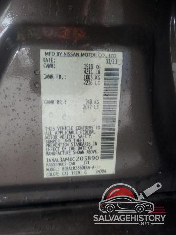 1N4AL3AP4DC205890 2013 NISSAN ALTIMA photo no. 12