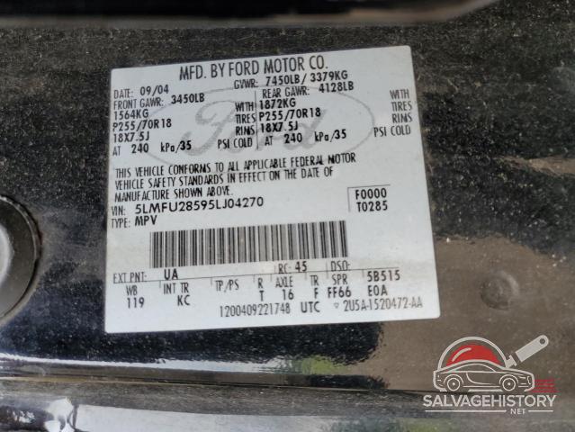 5LMFU28595LJ04270 2005 LINCOLN NAVIGATOR photo no. 13