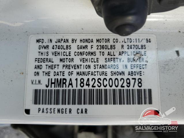 JHMRA1842SC002978 1995 HONDA All Models photo no. 12